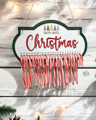 Christmas Candy Cane Countdown Sign