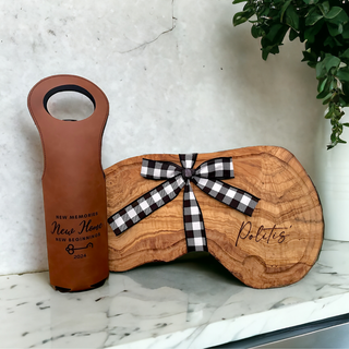 Housewarming Board & Wine Gift Set