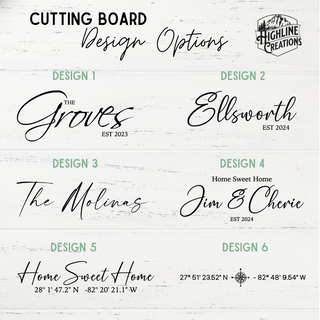 Personalized Olive Wood Cutting Board