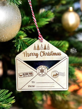 Christmas Mail Gift Card Holder Ornament