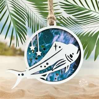 Christmas Ornament Florida Gifts Fishing Decor Mahi Fish Sword Fish