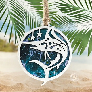 Christmas Ornament Florida Gifts Fishing Decor Mahi Fish Sword Fish