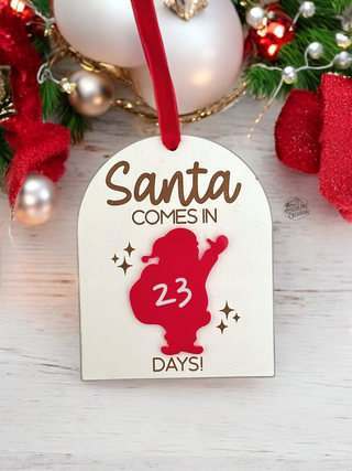 Santa Countdown Ornament