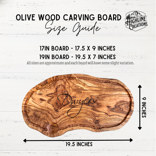 Personalized Olive Wood Carving Board