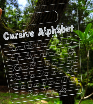 Cursive Alphabet Acrylic Tracing Board for Handwriting Practice