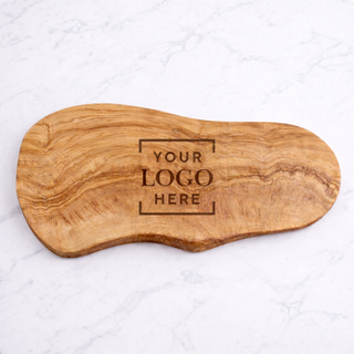 Custom Logo Olive Wood Cutting Board - Corporate Branding & Client Gifts