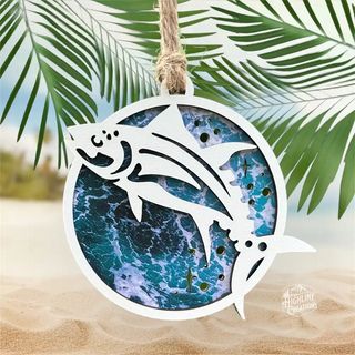 Christmas Ornament Florida Gifts Fishing Decor Mahi Fish Sword Fish