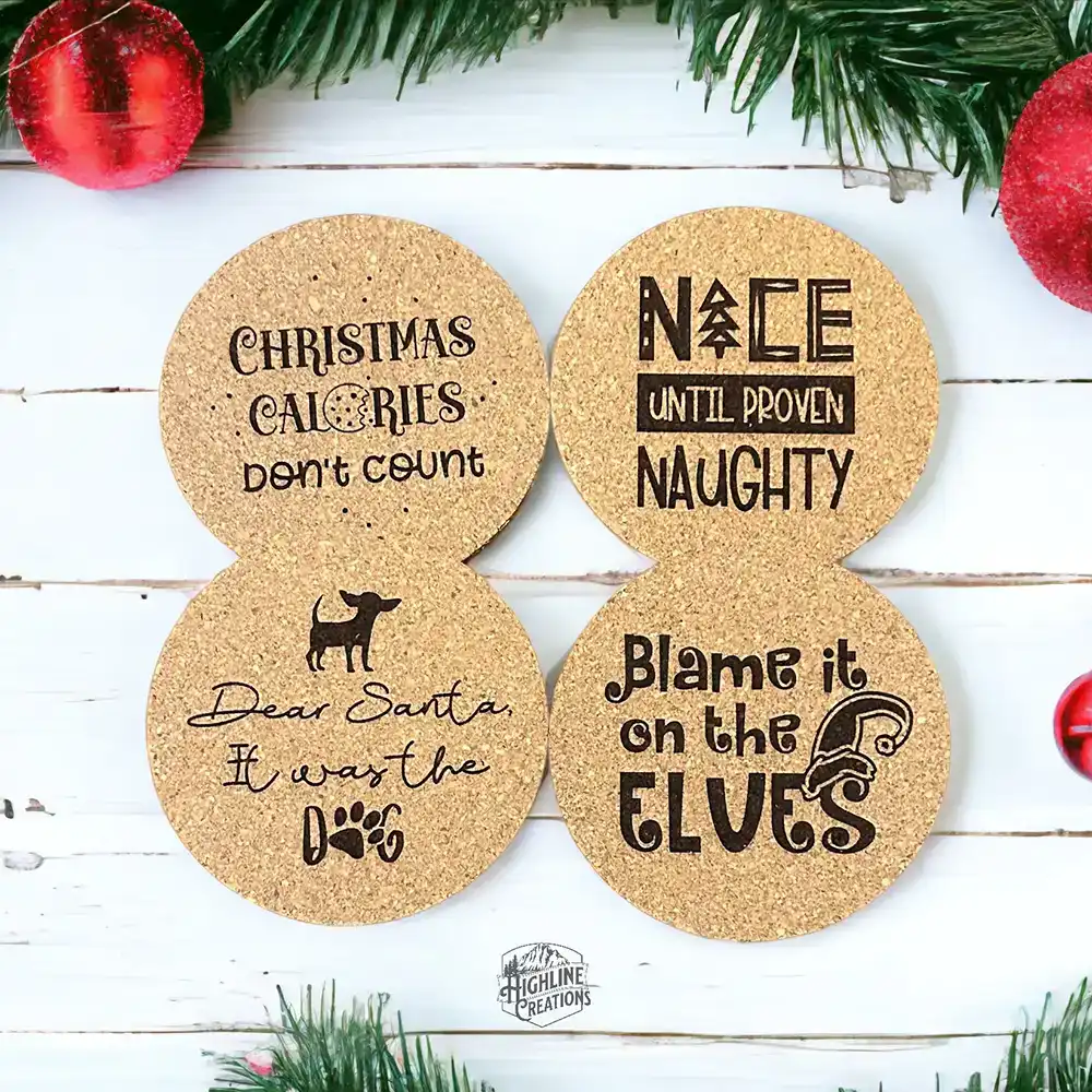 Funny Christmas Coasters - Highline Creations