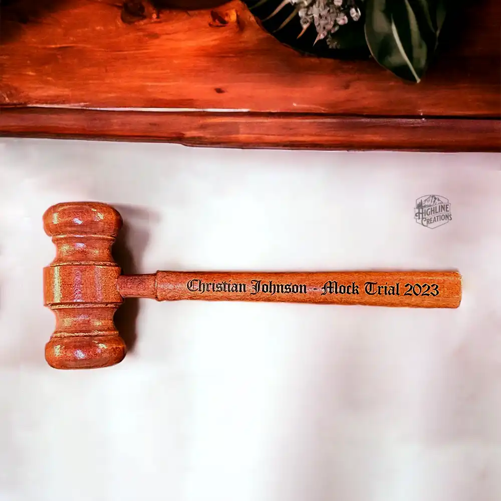 Mock Trial Gavel Game Night Props Personalized Gavel Legal Awards