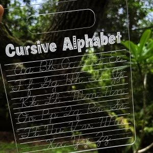 Cursive Alphabet Acrylic Tracing Board for Handwriting Practice