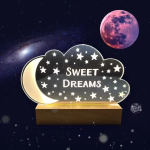 Cloud Moon Stars Sweet Dreams Night Light