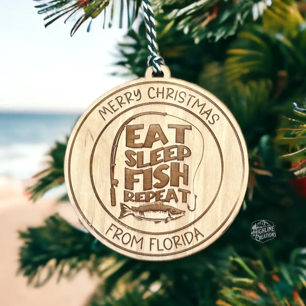 Christmas Ornament Florida Gifts Fishing