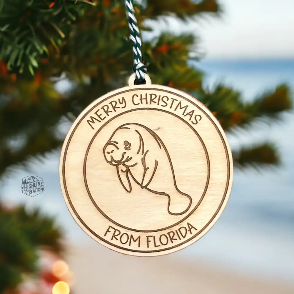 Christmas Ornament Florida Gifts Manatee