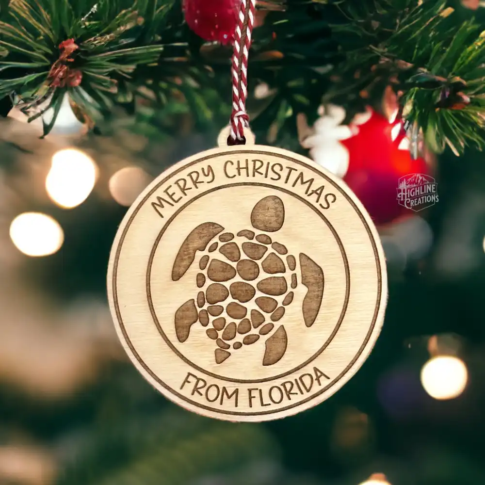 Christmas Ornament Florida Gifts Turtle