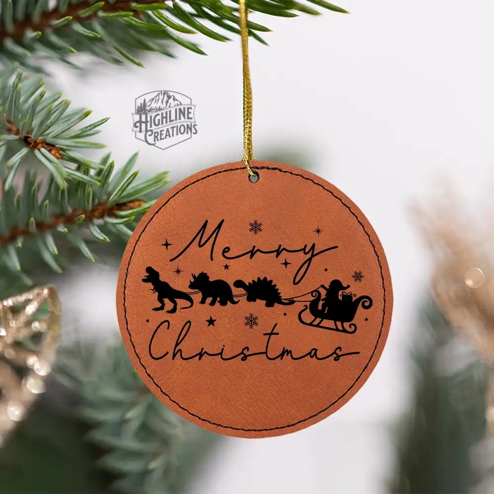 Custom Christmas Ornament Personalized Christmas Tag for Kids Dinosaur Ornament