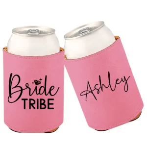 Coozie Beverage Can Cooler Promotional Items Branding Gifts Bachelor Gifts Bridesmaid Gifts Wedding Favors Bachelorette Favors Bride Tribe